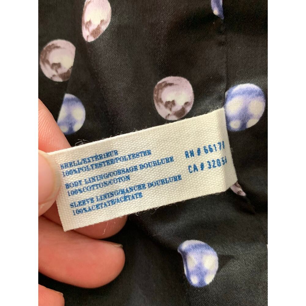 NWT Anthropologie Leifsdottir Black Floral Textured Short Sleeve Jacket Size 6 - Picture 8 of 8